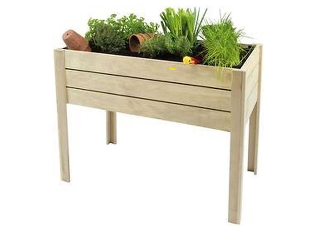 Grenen minigarden op poten - 100x50x80 cm - afbeelding 1 van  11