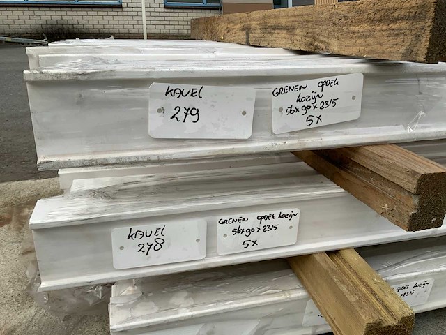 Grenen opdek kozijn 231,5x9x5,6 cm (15x) - afbeelding 8 van  9
