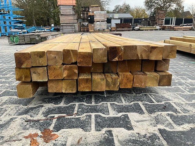 Grenen paal 9x9 cm (30x) - afbeelding 6 van  6