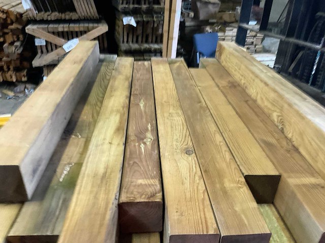 Grenen paal geïmpregneerd - 100-140x11x11 cm (37x) - afbeelding 5 van  7