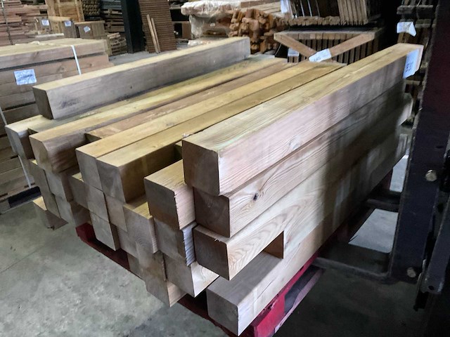 Grenen paal geïmpregneerd - 100-140x11x11 cm (37x) - afbeelding 7 van  7