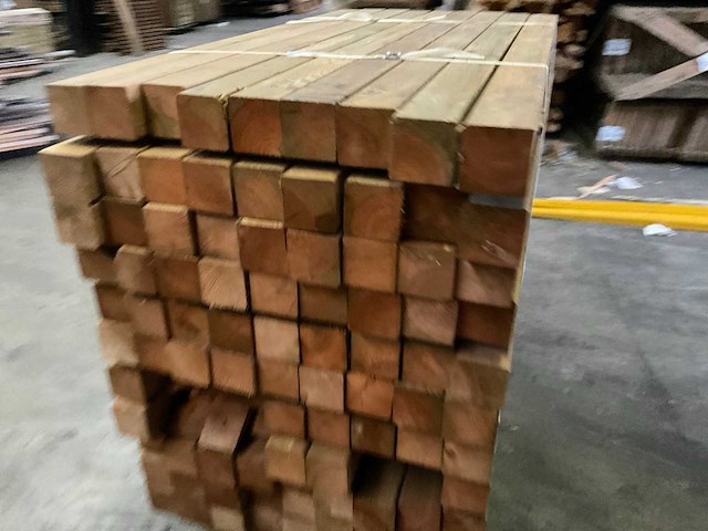 Grenen paal geïmpregneerd 150x8,8x8,8 cm (80x) - afbeelding 4 van  9