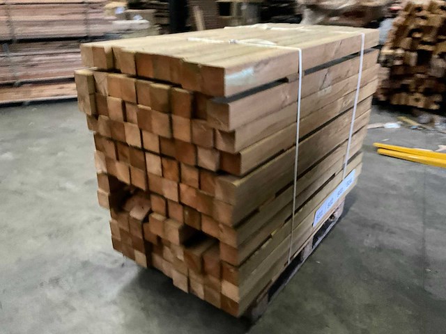 Grenen paal geïmpregneerd 150x8,8x8,8 cm (80x) - afbeelding 3 van  9