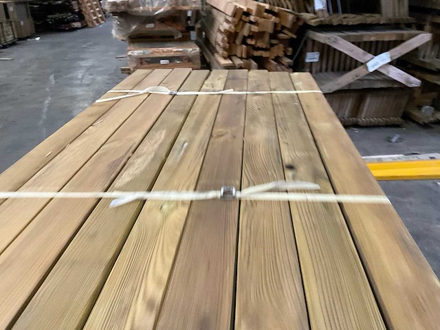 Grenen paal geïmpregneerd 150x8,8x8,8 cm (80x) - afbeelding 8 van  9