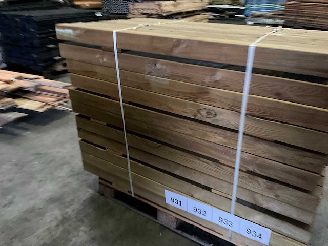 Grenen paal geïmpregneerd 150x8,8x8,8 cm (80x) - afbeelding 2 van  9