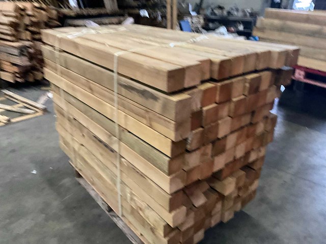 Grenen paal geïmpregneerd 150x8,8x8,8 cm (80x) - afbeelding 6 van  9