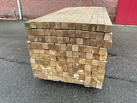 Grenen paal geïmpregneerd 220x8.8x8.8 cm (75x) - afbeelding 2 van  4