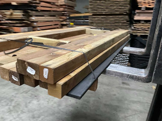 Grenen paal geschaafd - 180x6,8x6,8 cm (17x) - afbeelding 4 van  12