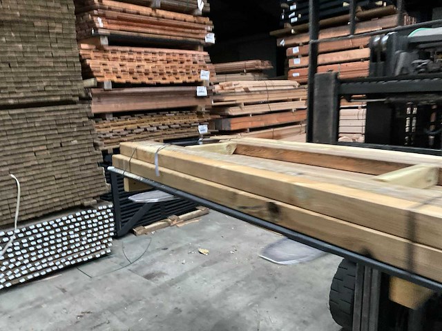 Grenen paal geschaafd - 180x6,8x6,8 cm (17x) - afbeelding 5 van  12