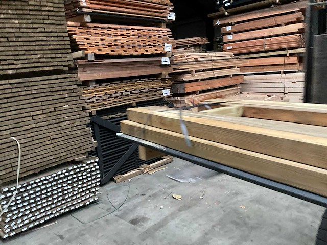 Grenen paal geschaafd - 180x6,8x6,8 cm (17x) - afbeelding 6 van  12