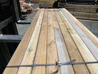 Grenen paal geschaafd - 240x8,8x8,8 cm (9x) - afbeelding 8 van  8