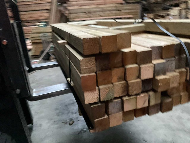 Grenen paal geschaafd/geïmpregneerd - 180x6,5x6,5 cm (60x) - afbeelding 7 van  9