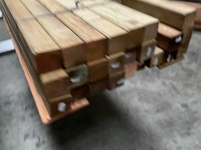 Grenen paal geschaafd/geïmpregneerd - 220-240x8,8x8,8 cm (26x) - afbeelding 6 van  8