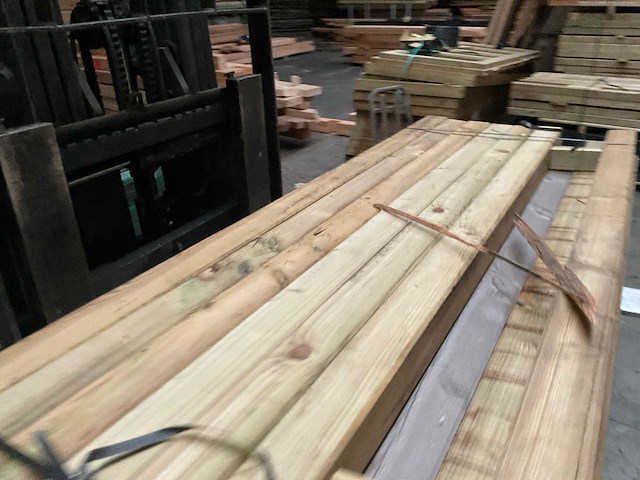 Grenen paal geschaafd/geïmpregneerd - 220-240x8,8x8,8 cm (26x) - afbeelding 7 van  8