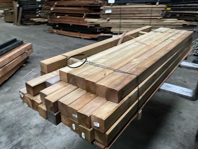 Grenen paal geschaafd/geïmpregneerd - 220-240x8,8x8,8 cm (26x) - afbeelding 8 van  8