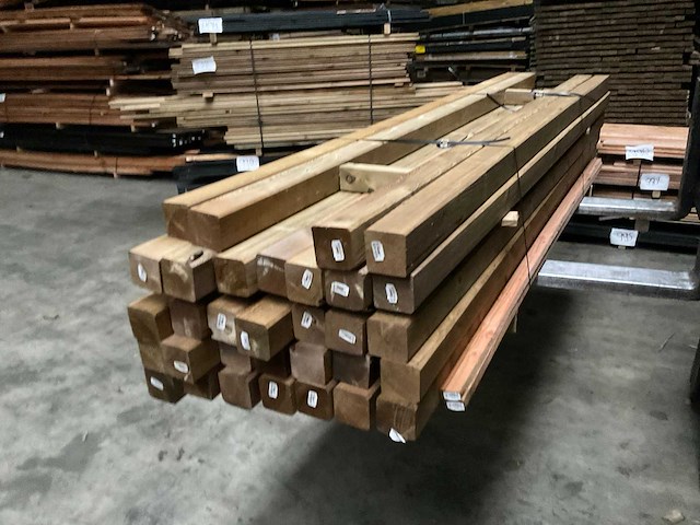 Grenen paal geschaafd/geïmpregneerd - 270x8,8x8,8 cm (32x) - afbeelding 2 van  10