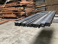 Grenen paal geschaafd/gezwart - 270x8,8x8,8 cm (10x) - afbeelding 3 van  11