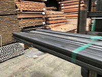 Grenen paal geschaafd/gezwart - 270x8,8x8,8 cm (10x) - afbeelding 5 van  11