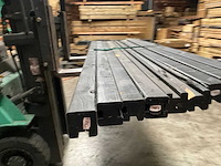 Grenen paal geschaafd/gezwart - 270x8,8x8,8 cm (10x) - afbeelding 9 van  11