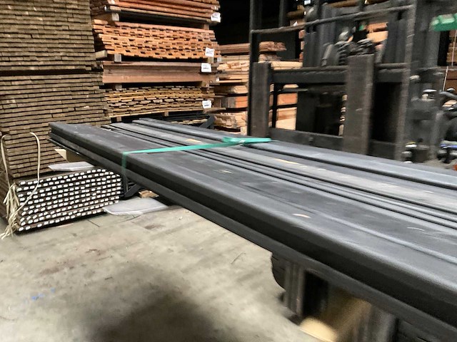 Grenen paal geschaafd/gezwart - 270x8,8x8,8 cm (10x) - afbeelding 4 van  11