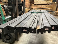 Grenen paal geschaafd/gezwart - 270x8,8x8,8 cm (10x) - afbeelding 8 van  11