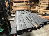 Grenen paal geschaafd/gezwart - 270x8,8x8,8 cm (10x) - afbeelding 10 van  11