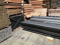 Grenen paal geschaafd/gezwart - 270x8,8x8,8 cm (10x) - afbeelding 6 van  11