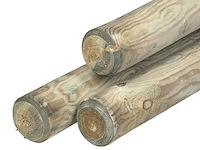 Grenen paal rond gefreesd geïmpregneerd - 240x10x10 cm (50x) - afbeelding 1 van  3