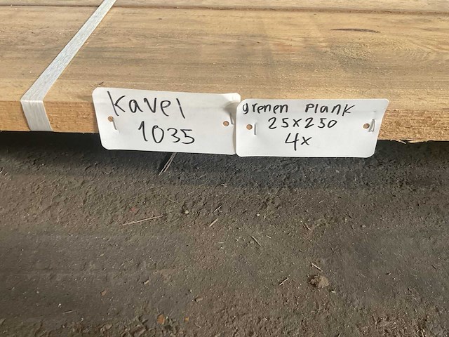 Grenen plank 25x250x3950 mm (4x) - afbeelding 5 van  5