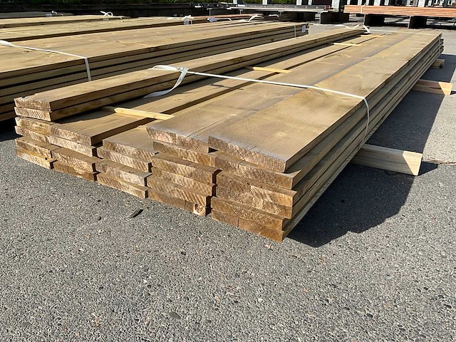 Grenen plank 4000x190x25 mm (26x) - afbeelding 1 van  5