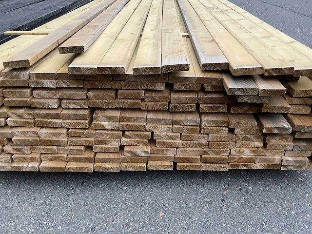 Grenen plank geschaafd 5100x20x65 mm (164x) - afbeelding 3 van  4