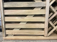 Grenen poort geschaafd recht + trellis 90x100 cm (4x) - afbeelding 2 van  8