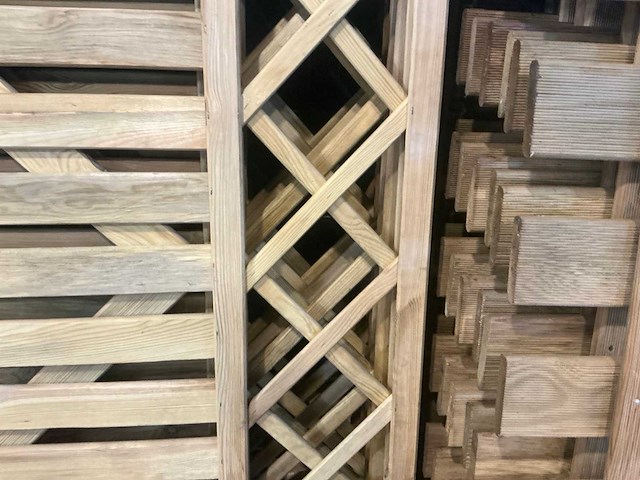 Grenen poort geschaafd recht + trellis 90x100 cm (4x) - afbeelding 4 van  8