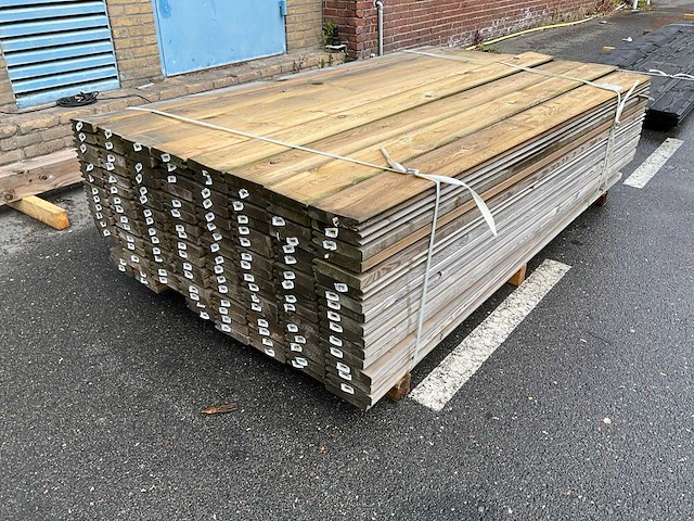 Grenen profiel plank 2000x28x145 mm (124x) - afbeelding 1 van  6