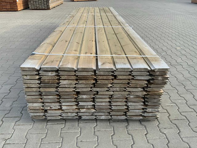 Grenen rabatdeel dubbelzijdig 4200x140x28mm (112x) - afbeelding 3 van  6