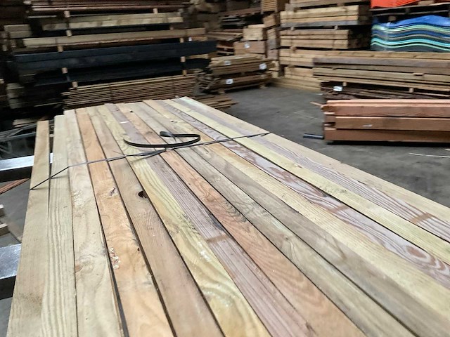 Grenen regel geïmpregneerd - 180x4,5x2,2 cm (40x) - afbeelding 9 van  9