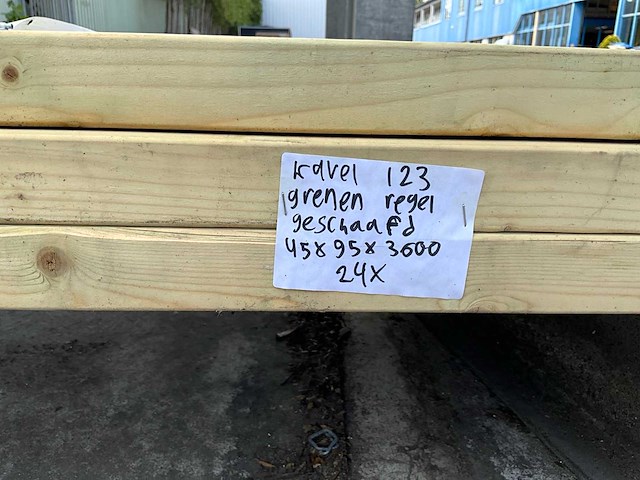 Grenen regel geschaafd regel 3600x95x45 mm (24x) - afbeelding 3 van  3