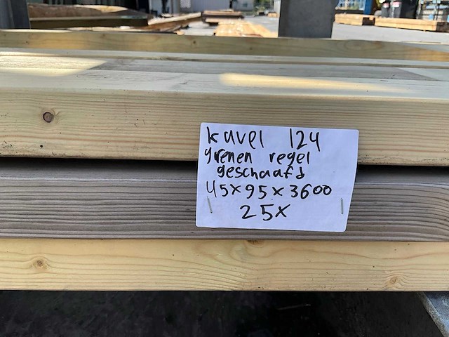Grenen regel geschaafd regel 3600x95x45 mm (25x) - afbeelding 3 van  3