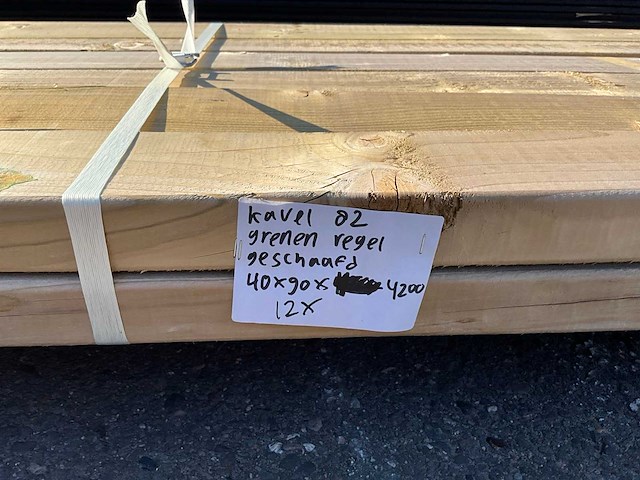 Grenen regels 4200x90x40 mm (12x) - afbeelding 4 van  4