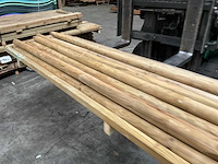 Grenen ronde paal geïmpregneerd/gepunt - 200x6x6 cm (15x) - afbeelding 2 van  9