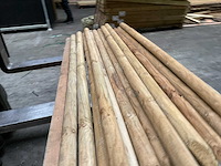 Grenen ronde paal geïmpregneerd/gepunt - 200x6x6 cm (15x) - afbeelding 7 van  9