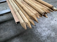 Grenen ronde paal geïmpregneerd/gepunt - 200x6x6 cm (15x) - afbeelding 8 van  9