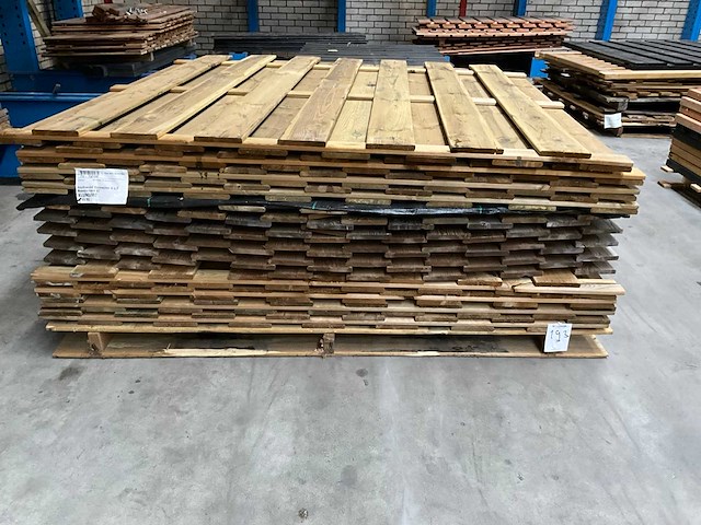 Grenen schutting 180x180 cm (13x) - afbeelding 2 van  6