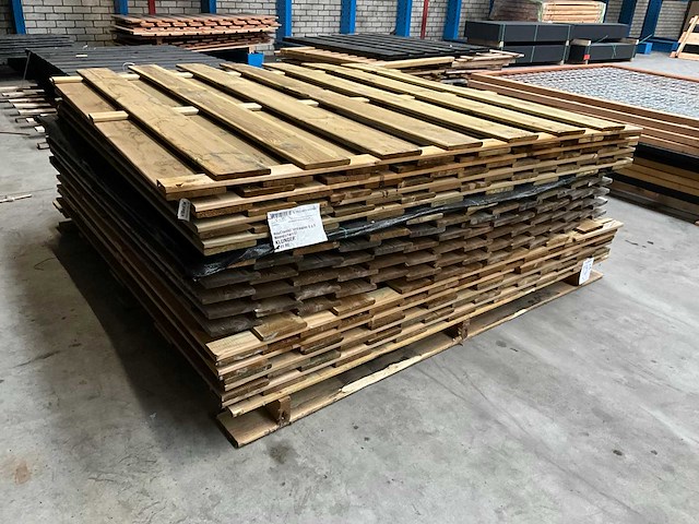 Grenen schutting 180x180 cm (13x) - afbeelding 3 van  6