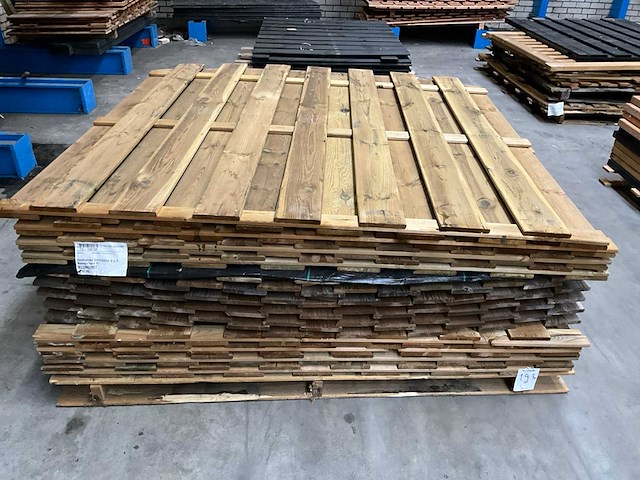 Grenen schutting 180x180 cm (13x) - afbeelding 4 van  6