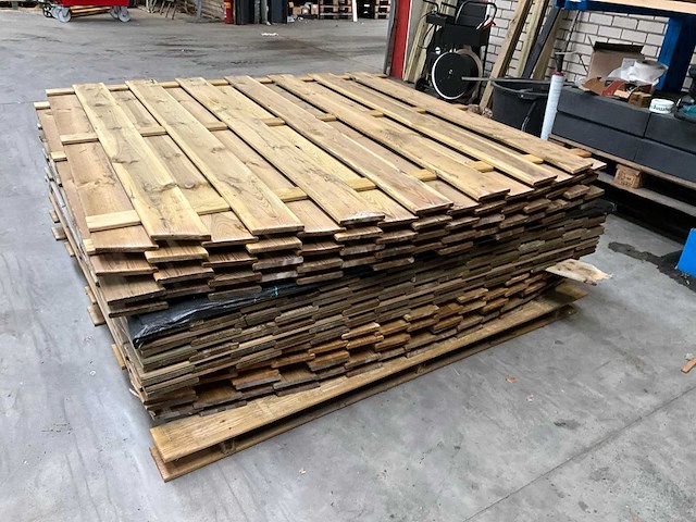 Grenen schutting 180x180 cm (13x) - afbeelding 5 van  6