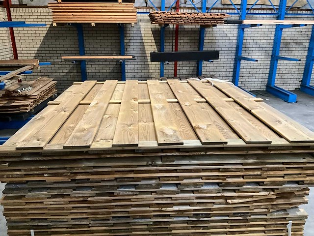 Grenen schutting 180x180 cm (28x) - afbeelding 4 van  6