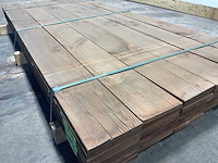 Grenen schuttingplanken kdi bruin 200x16x1,5 cm (216x) - afbeelding 2 van  4