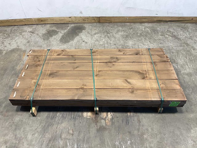 Grenen schuttingplanken kdi bruin 200x16x1,5 cm (216x) - afbeelding 2 van  4