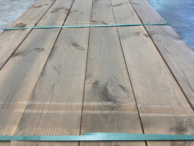 Grenen schuttingplanken kdi bruin 200x16x1,5 cm (216x) - afbeelding 3 van  7